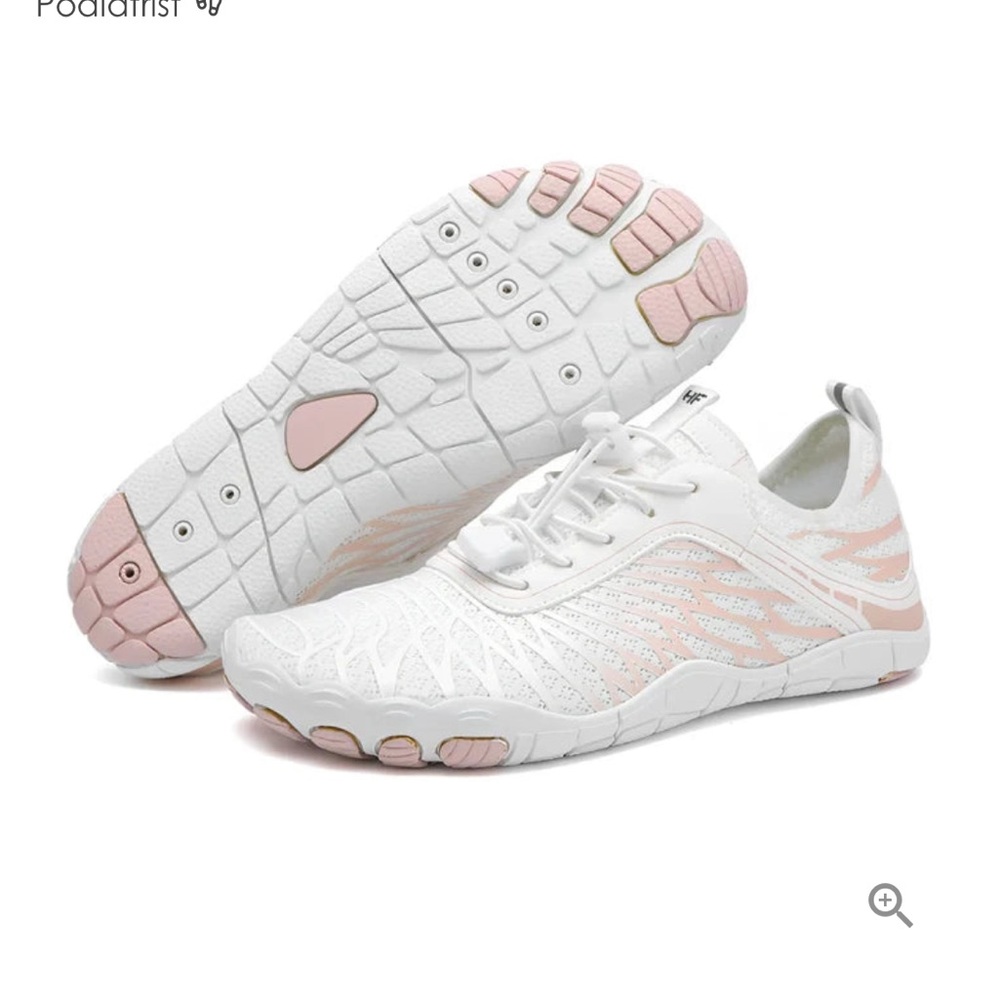 Hike Footwear Woman Lightweight White and Pink Athletic